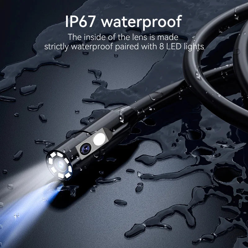 KERUI 1M/5M/10M/20M/30M Industrial Endoscope Camera 4.3 "Single Dual Lens HD 1080P Car Inspection Borescope IP67 Sewer Camera